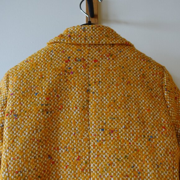 J.Crew Daphne yellow tweed coat Petite 0 0P - Picture 13 of 16